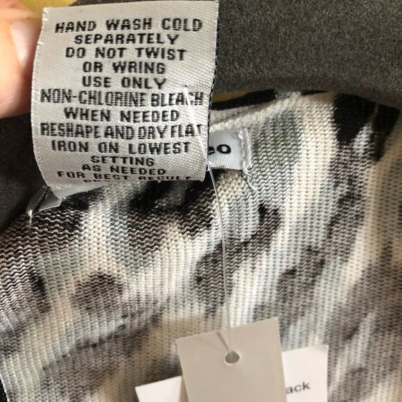 NWT Sweet Romeo leopard print jersey knit open cardigan size Large - Picture 6 of 8